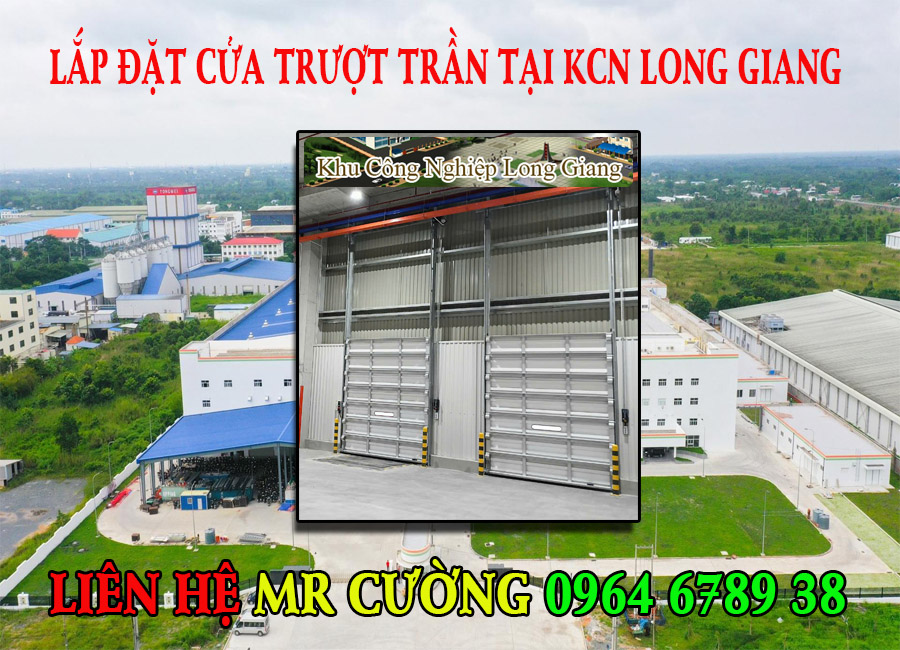 Lắp đặt cửa trượt trần KCN Long Giang Tiền Giang